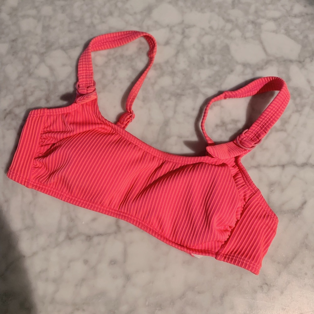 Neon pink bikini top